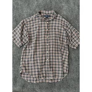 Polo Ralph Lauren 2XL Men's Classic-Fit Oxford Shirt - Blue/Pink /Tattersall